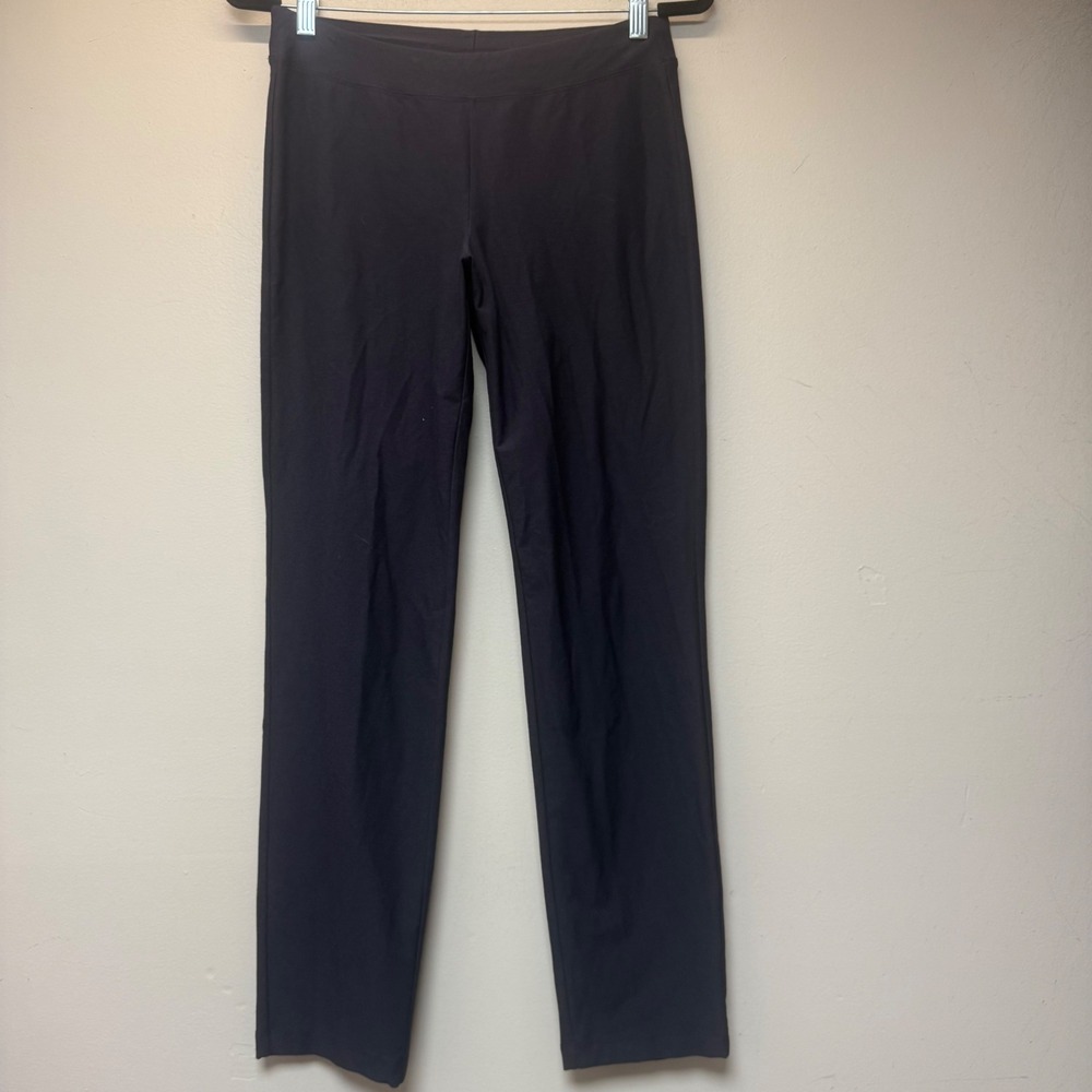 Eileen Fisher Slim Leg Pants Womens XS Navy Blue Excellent Stretch Viscose 9565